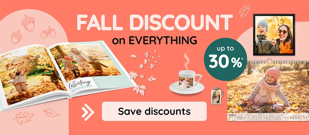 Get photo books, photo calendars and more at the best prices in our autumn sale