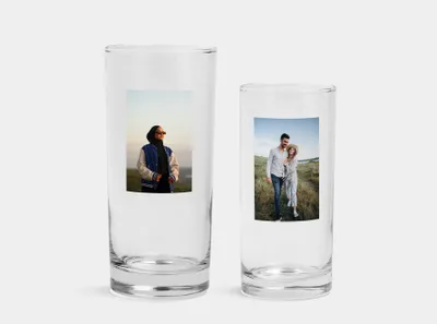 drinking glass with photo
